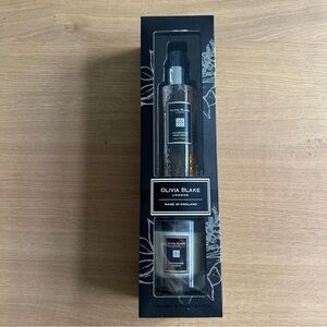 Designer Olivia Blake Praline & Rose Crystal Room Spray & Candle NEW in Box